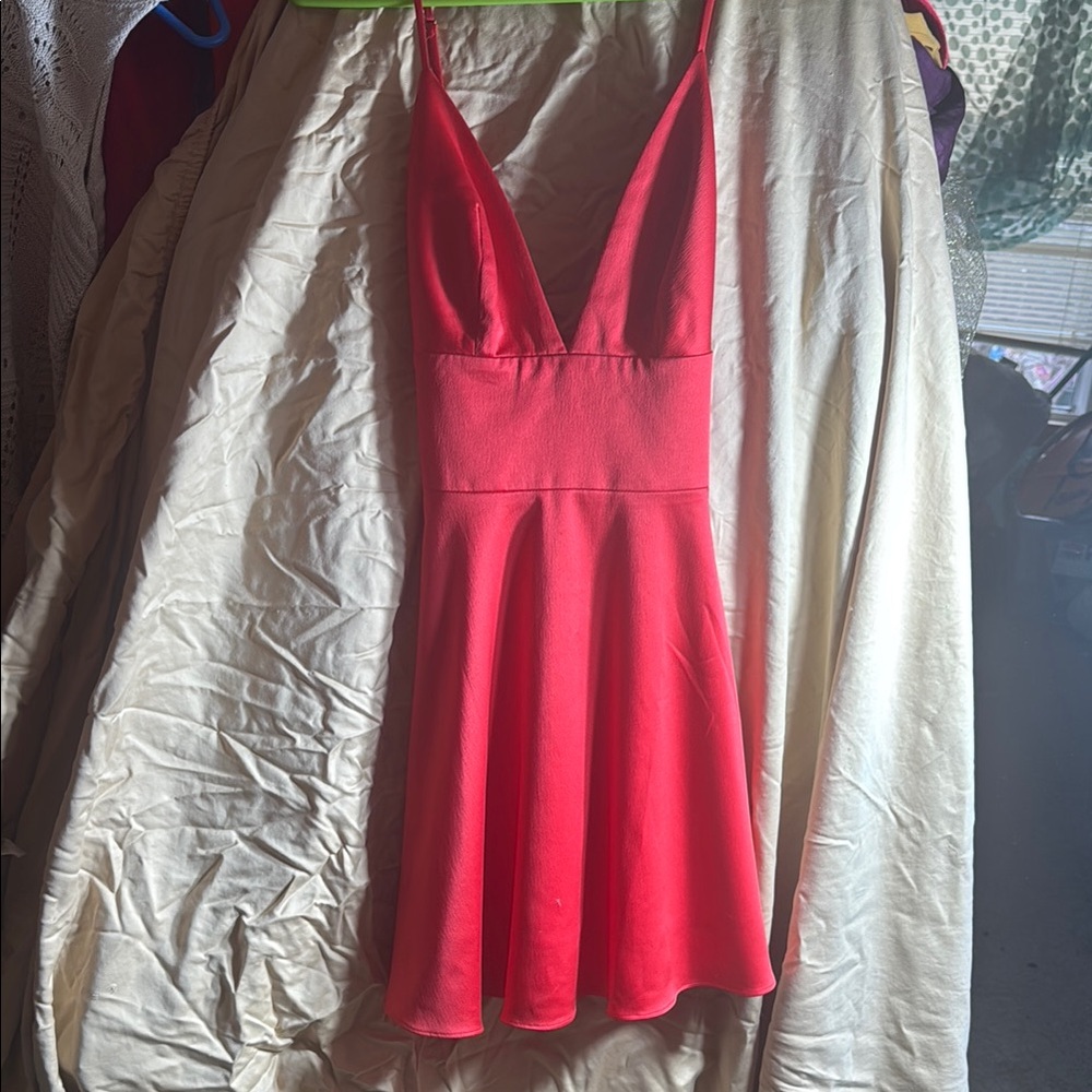 Women's Red Sleeveless Mini Homecoming Dress in size M